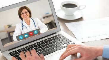 Online MMJ evaluations Patient on a secure online Massachusetts Medical Marijuana Card evaluation